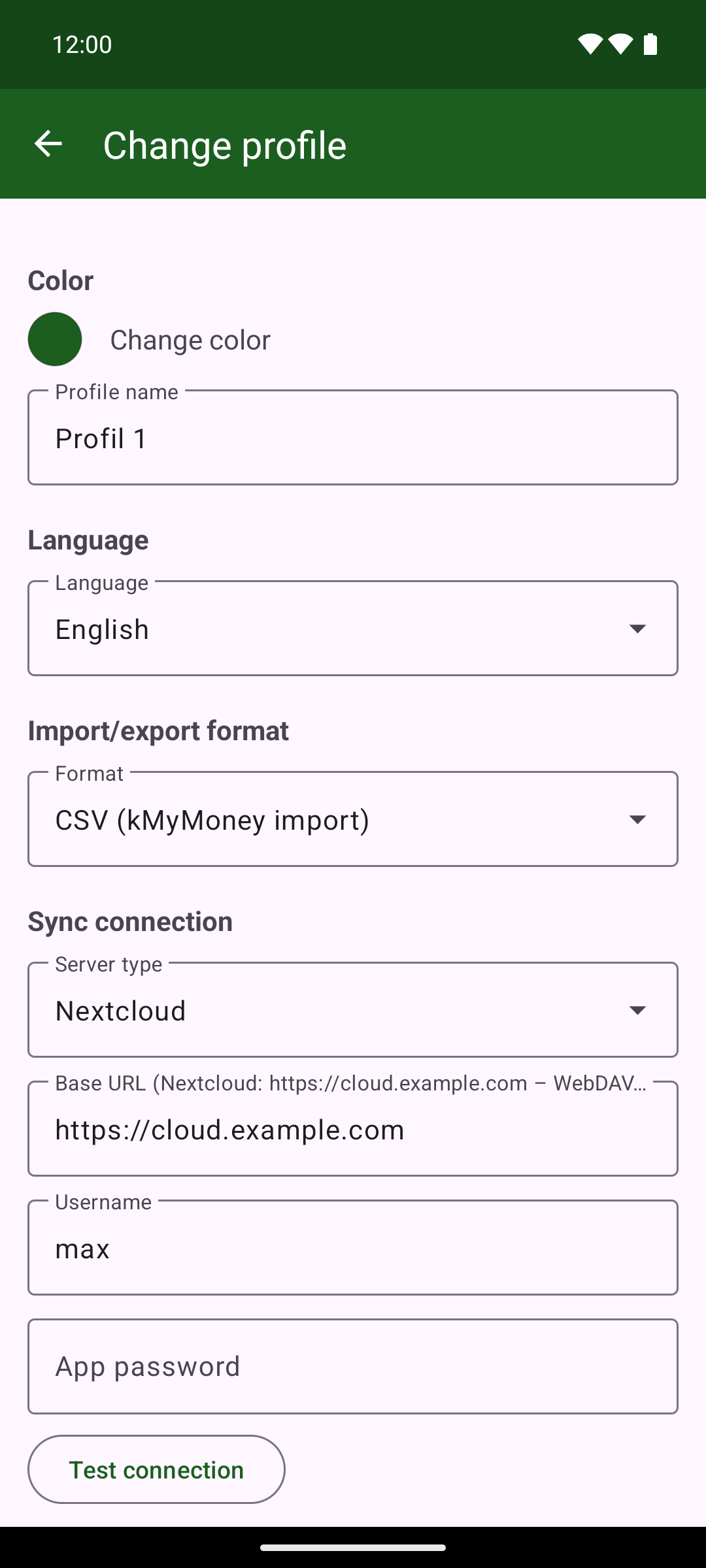 KMySync: setting up the sync connection (WebDAV/SMB)